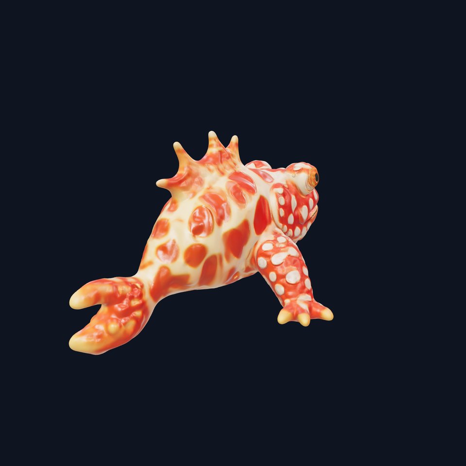 Spotted Orange Frog model pack